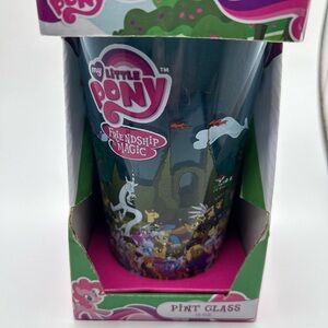 Rare My Little Pony Pink & White Pint Glass